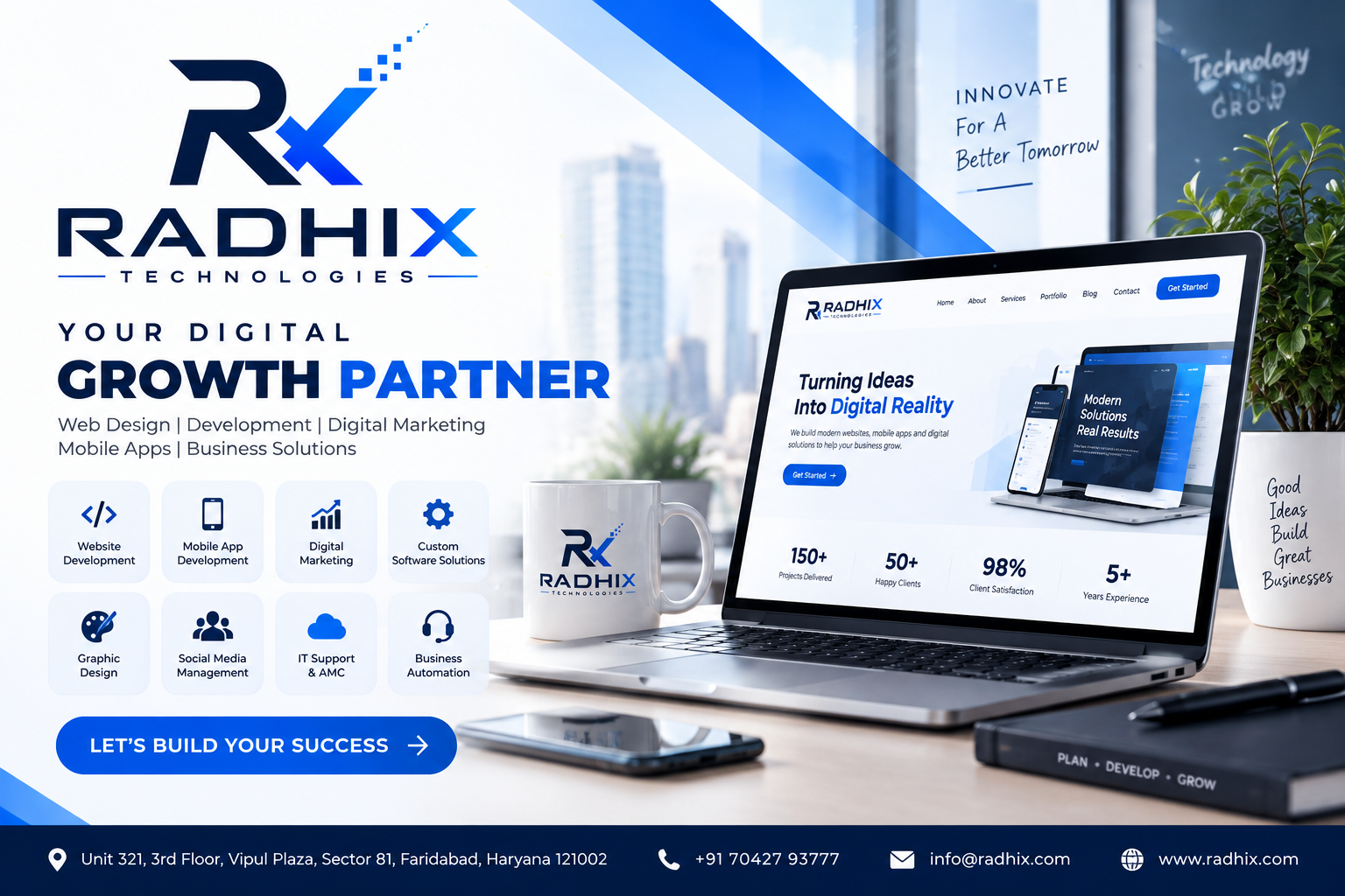 Website Development Company in Faridabad | Radhix Technologies