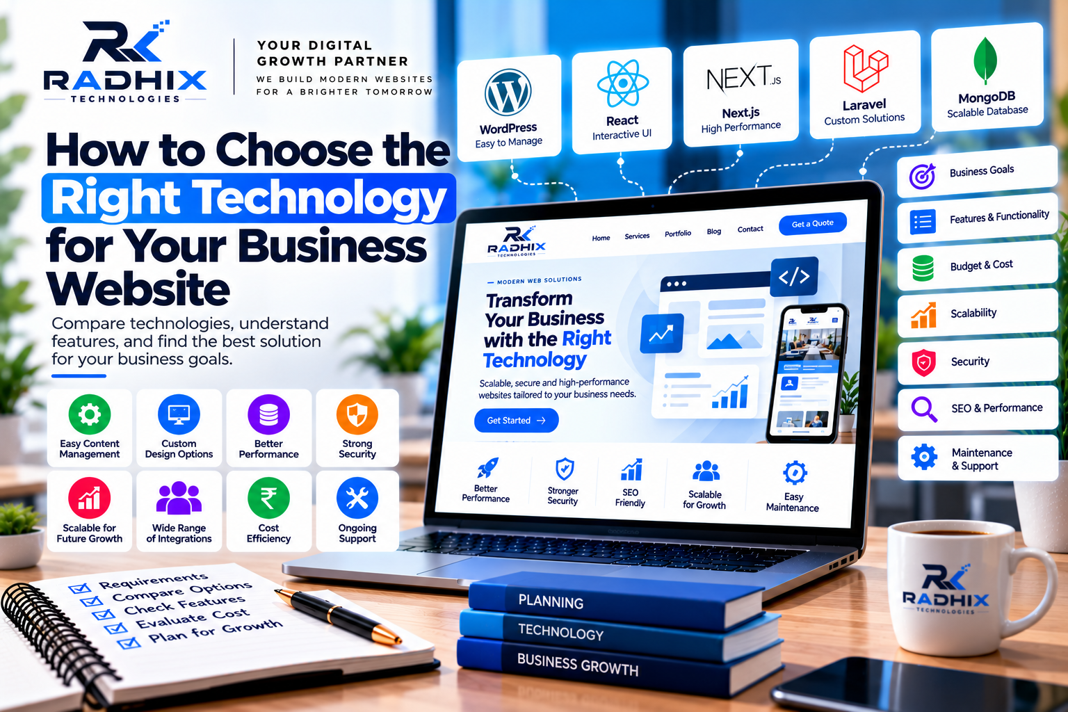 How to Choose the Right Technology for Your Business Website